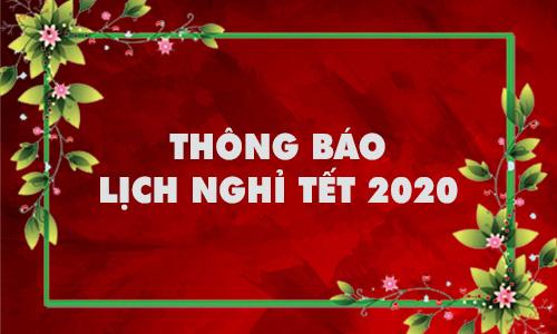 THÔNG BÁO NGHỈ TẾT DƯƠNG LỊCH 2020